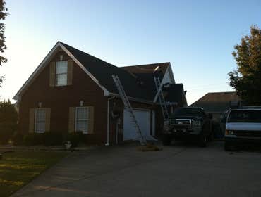 During roof installation