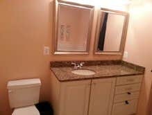 New vanity and medicine cabine