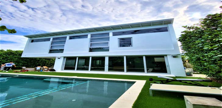Completed Project - Miami Beach (New Const) New Construction Installation with (2) Impact Resistant Sliding Glass Doors and (13) Impact Resistant Windo