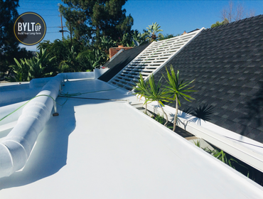 Mid-Century Modern Eichler Home in Orange, CA Energy efficient, low maintenance, single-ply PVC IB Roof Systems project and GAF Timberline shingles on 