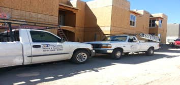 Our trucks on job site