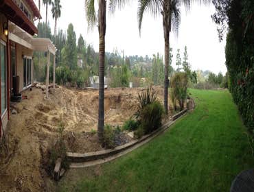 Backyard before
