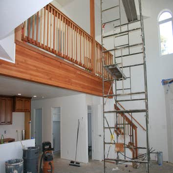 Interior railing - Redwood