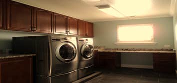 Re-stain (darkened) cabinets and painted walls ceiling and trim