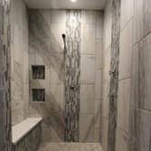 Floor to Wall Tile Projects! Pictures of bathroom remodels, back splashes and flooring