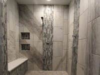 Floor to Wall Tile Projects! Pictures of bathroom remodels, back splashes and flooring
