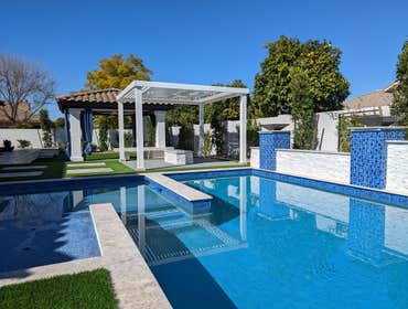 4K Aluminum Lattice Pergola with Design Panels