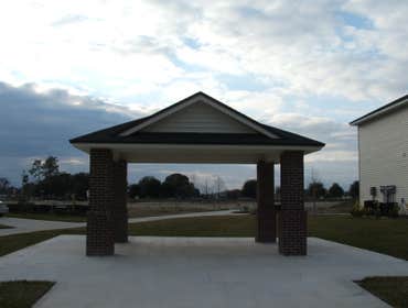 Plantation Village Project details,
construction of mail center, trellis and pavillion