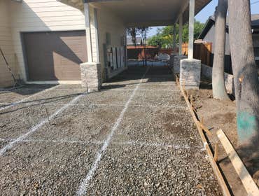 Photos by Silva Engineering Construction #1 Demo, excavate, rock, form, and pour walkway, driveway , and driveway approach for client.