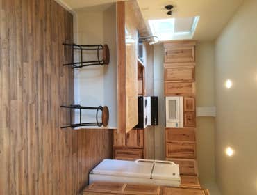 Studio apartment This is a studio apartment I did .
All work accept plumbing , and electrical was done by me .