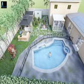 3D design back yard full outdoor back yard remodeling