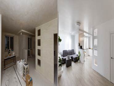 Photos by YANG ZHANG INC #1 Conversation of town house to 8 apartments. Total demo, new floors, new kitchens and baths, new plumbing, new electricity w