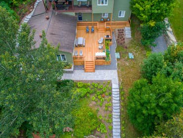 Deck Remodel with Concrete Walkway
