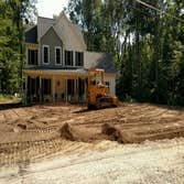 Grading with bulldozer