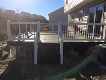 back porch after rebuilding