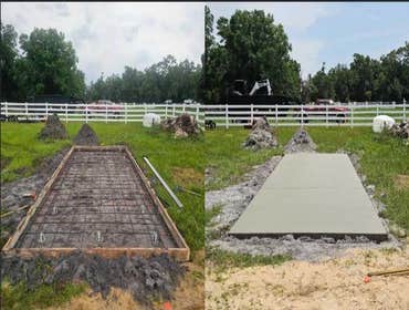 Horse Treadmill Slab Installation - Plant City, FL