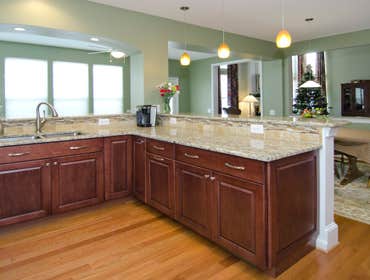 Montgomery County MD Kitchen Remodel Our Laytonsville, MD clients were growing tired of their L-shaped kitchen layout. They wanted to open up the spac