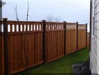 Custom redwood fencing