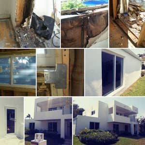 Photos by Iberica Contractors #2 Hurricane doors and windows.
Structural wood work.