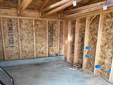 Alteration for a commercial project Add/Move outlets at interior of leasing office addition. Run power for bathroom and leasing office lighting. Run po