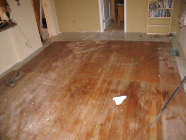 Living room remodel install french doors, remove & resurface original flooring