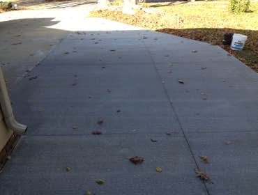Concrete driveway