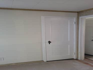 Before and after extensive water damage