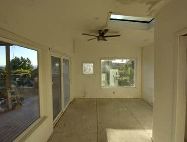Photos by Stewart & Son Gate & Fence LLC #1 Tiny House with pergola. Small house 17' by 12' small bathroom with pocket door, and small sink with water 