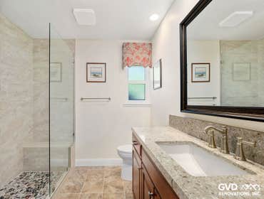 Bathroom Renovation Check out this recent bathroom remodel done by GVD Renovations.