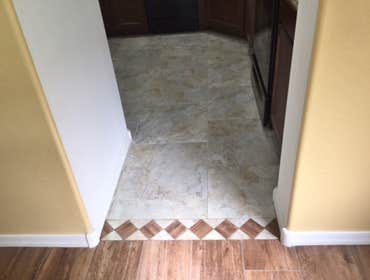 Tile to plank transition