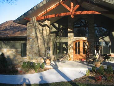 Project photos from Exterior Images-landscape architect I received a call that the Nebraska home had burned down and the client wanted to stay on the a