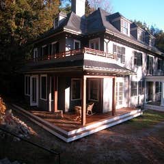 Kitchen Addition and Asian Inspired Craftsmen Mahogany Porch