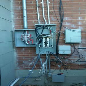 Power lines to mast HVAC/R*Plumbing*Electric