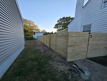 Photos by Rojas Landscaping & Handyman Services LLC #1 Preasure Threated Wood Horizontal Fence Installation
Exterior Fire Place
Paavers Patio/walkway