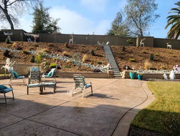 Photos by Milton's Concrete #6 Stamp color concrete, retaining wall with colomns