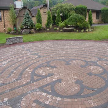 Upper Saddle River Paver Labyrinth The Church of The Presentation in Upper Saddle River, NJ had us Design a Labyrinth and install it on the Property.