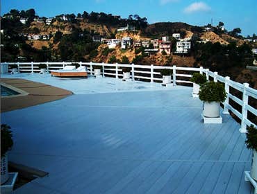 Los Angeles Deck Project G N G Vinyl Fencing, Inc. decks delivers the simple beauty of a 6” wood-grain deck board that has a non slip surface. It is ma