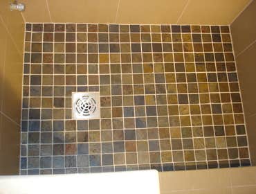slate 2x2 steam shower floor