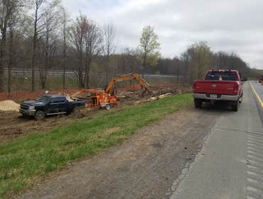Tree clearing for pond