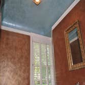 Brookside Small hall bathroom needed a bit more light. We added a metallic faux finish to the ceiling and walls to give it the look of textures and ad