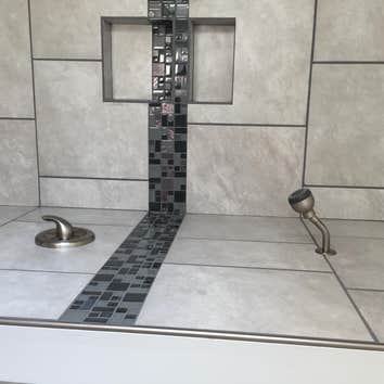 Ridall's Building & Repair - Middletown Bathroom Customer wanted to update there master bathroom to remove all dated baby pink with something fresh. W
