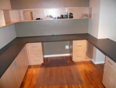 Custom Home Office laminate desktops