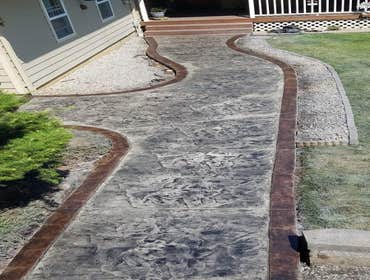 Stamped & Stained Concrete Walkway