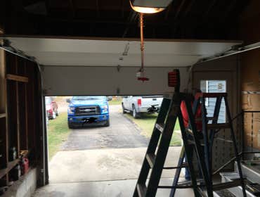 Installing new garage door