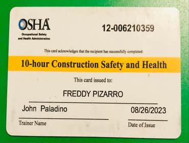 OSHA .. With well-trained employees, the risk of accidents decreases significantly. Our biggest goal is Safety and the well-being of our customers and 