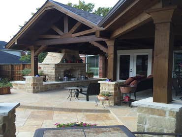 Cedar patio covers and outdoor areas