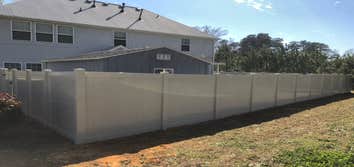 Wood and Vinyl Fence