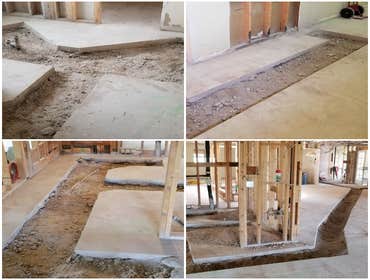 Photos by DDR Construction LLC #6 Concrete saw cutting for new plumbing