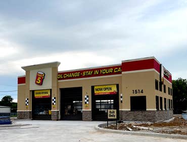 Take 5 Oil Change sign install