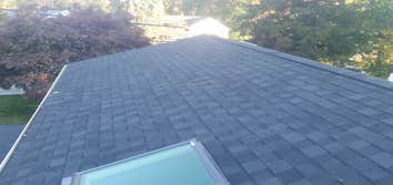main upper roof with skylight